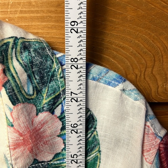 Tommy‎ Bahama womens 100% linen long sleeve button up XL floral Luau resort wear - Picture 5 of 8